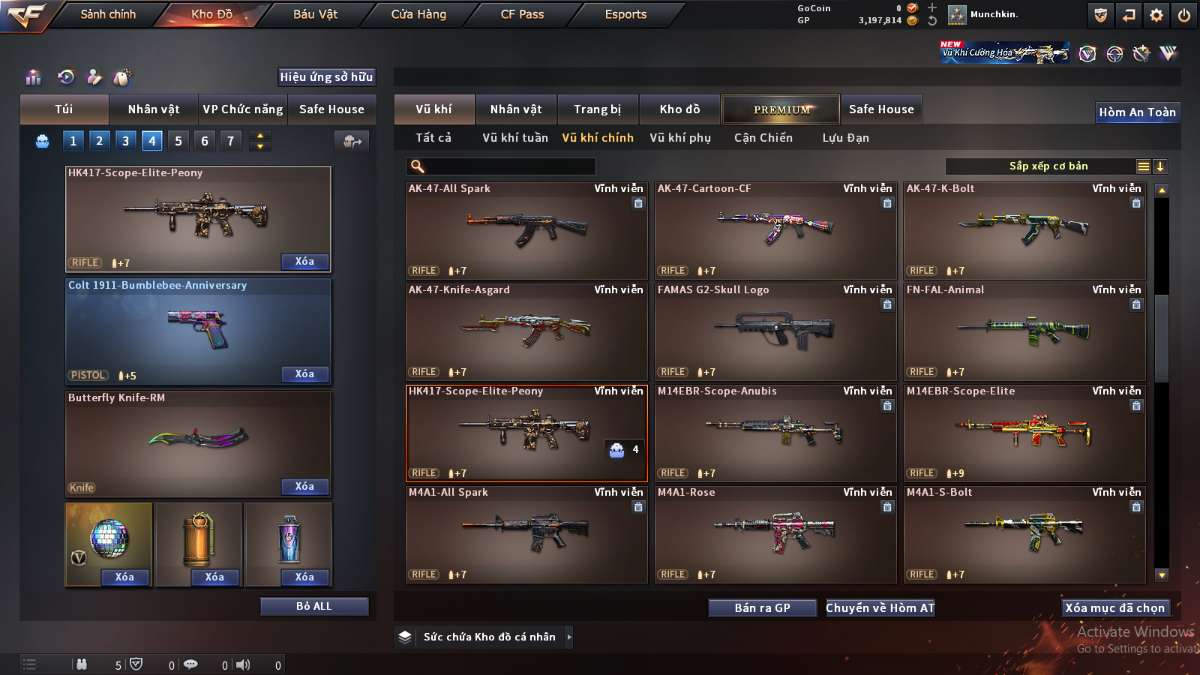 shop acc cf uy tin gia re